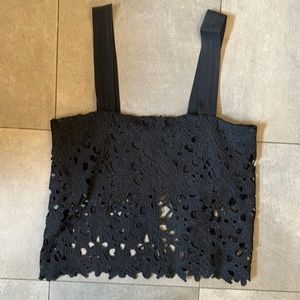 Karina Grimaldi Black Lace Tank Top